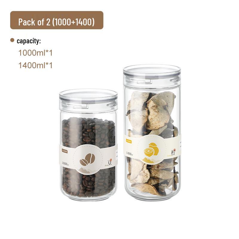 Transparent Glass Tea Storage Can - Moisture-Proof, Sealed Jar for Chrysanthemum & Dried Tangerine Peel