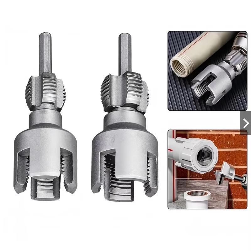 Pipe Thread Cutting Tool Water Pipe Inner Outer Integrated Wire Cutter Pipe Thread Tool Electric Drill 4/6 Points Water Pipe