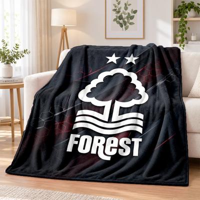 Nottingham Forest Printed Flannel Blanket Warm Comfort Bed Throw For Indoor Home Decoration
