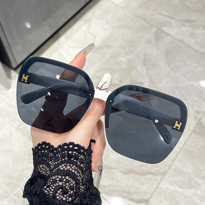 Okulary przeciwsłoneczne H Half Frame Advanced Sense Sunscreen Thin High Definition, małe pachnące, wiatroszczelne, chroniące przed promieniowaniem ultrafioletowym