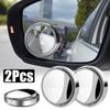 2pcs Blind Spot Mirror Frameless Auxiliary Rearview Mirror Auto Motorcycle Universal Wide Angle Adjustable Small Mirrors