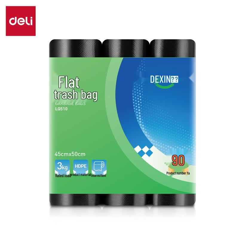 Deli LQ510 Flat-Mouth Garbage Bags 45x50cm