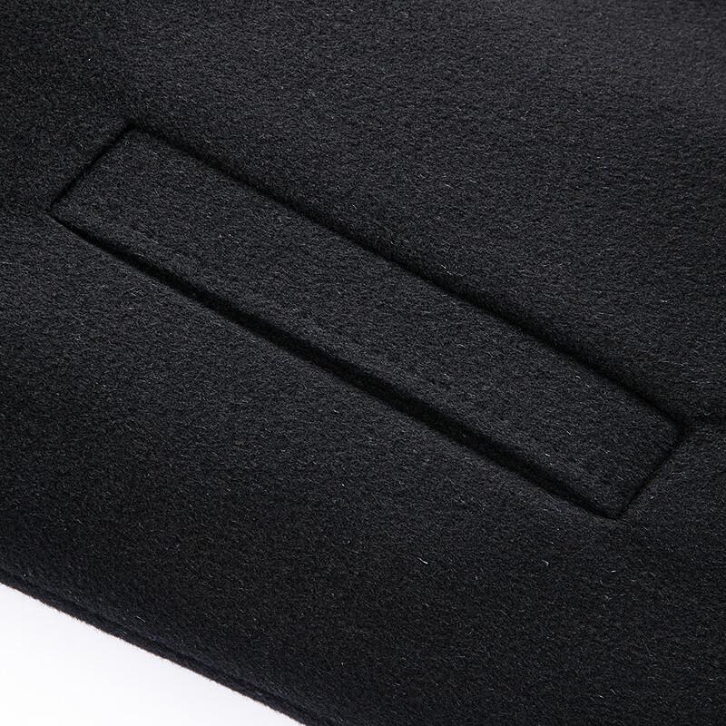 FAPAI Men's Merino Wool & Silk Blend Mid-Length Overcoat