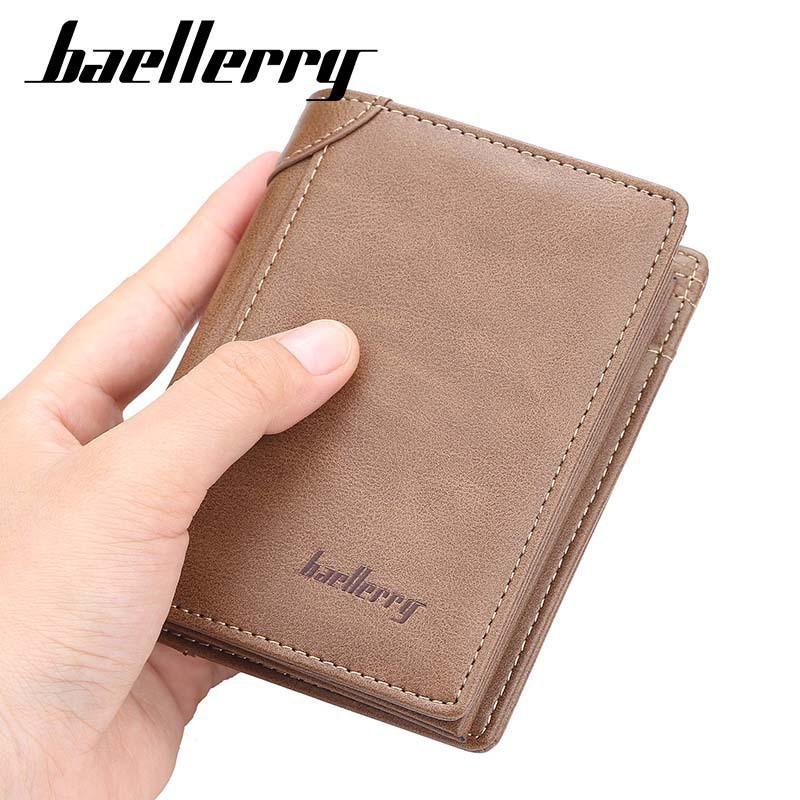 Wallet Men's Short Style European American Retro Multi Slot 30% Off Business Ticket Holder