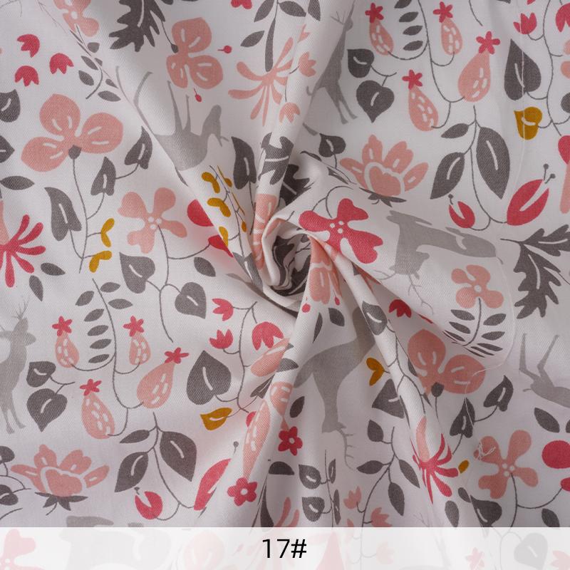Pure Cotton Cartoon Printed Fabric for Summer Dress Bedding Children's Pajamas Handmade DIY Sewing Fabrics 0.5m/1m/2m