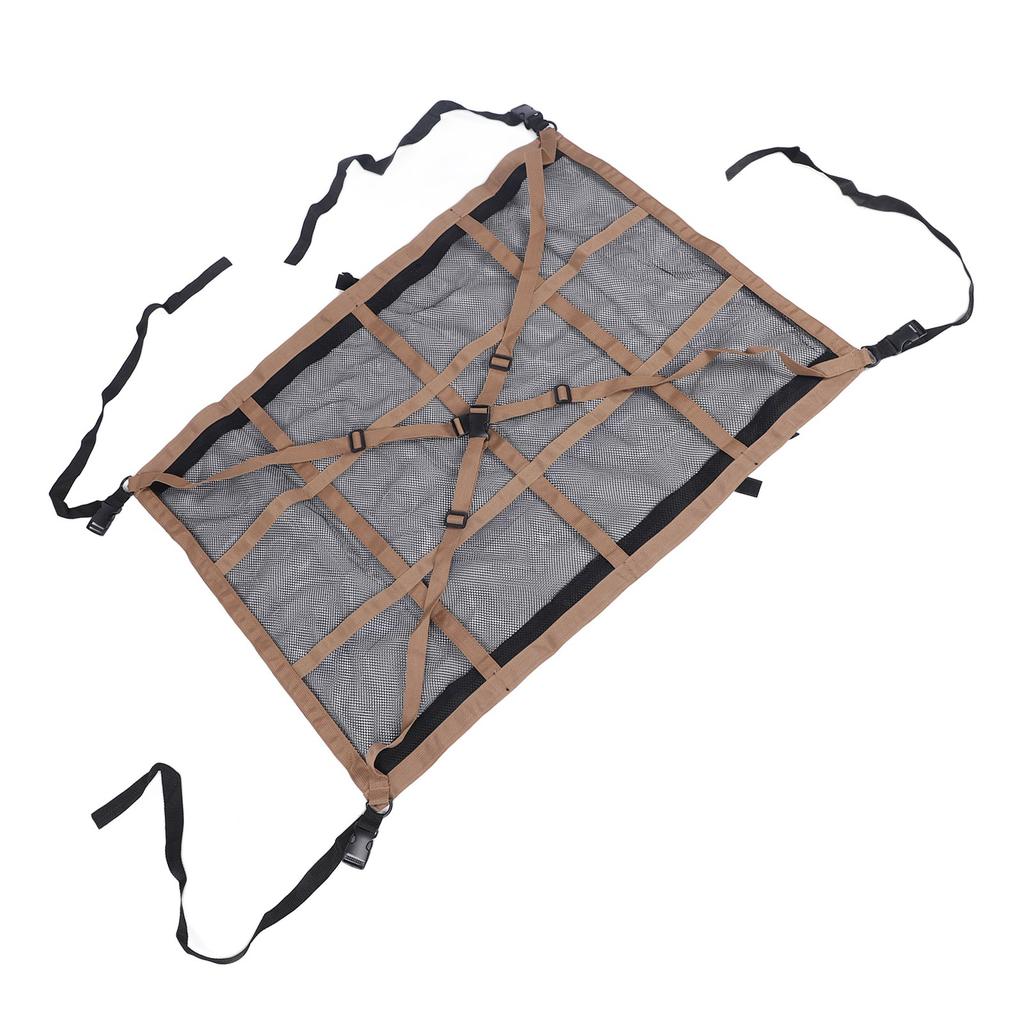 Car Ceiling Cargo Net Pocket Multifunction Double Layer Mesh Car Roof Cargo Net Pocket for Truck SUV Travel Trip