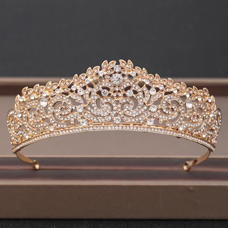 DIEZI Elegant Luxury Girls Crystal Bridal Tiara Crown Birthday Party New Fashion Bride Queen Headbands Hair Jewelry Accessories