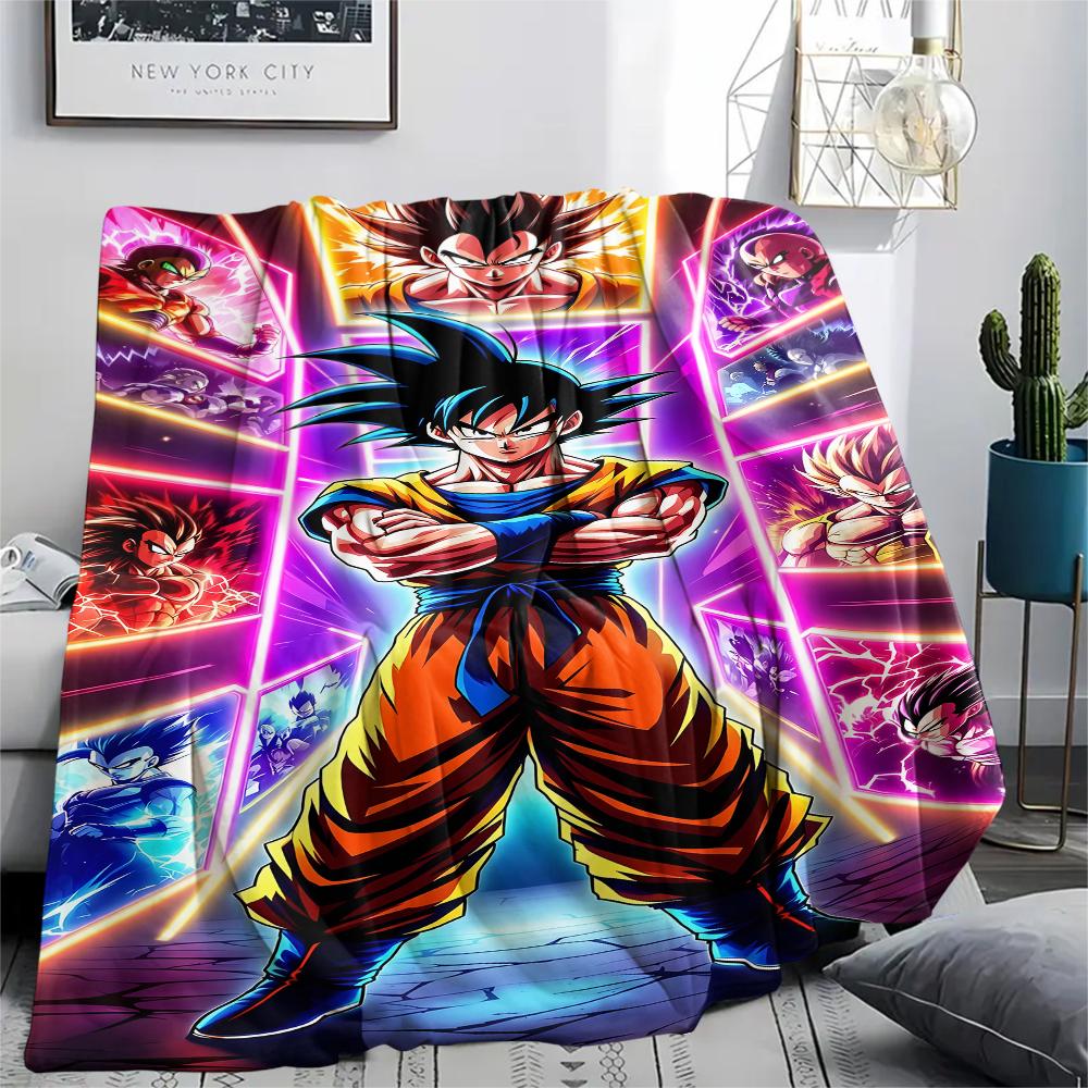 Dragon Ball characters Print Flannel Blanket,High quality Comfortable for All Seasons,Home Decor,Warmth and Comfort,Perfect for Christmas Gifts