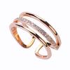 Ring Women'S Niche Design Silver Micro-Set Diamond Index Finger Ring Korean Niche Design Japanese Light Luxury Ring