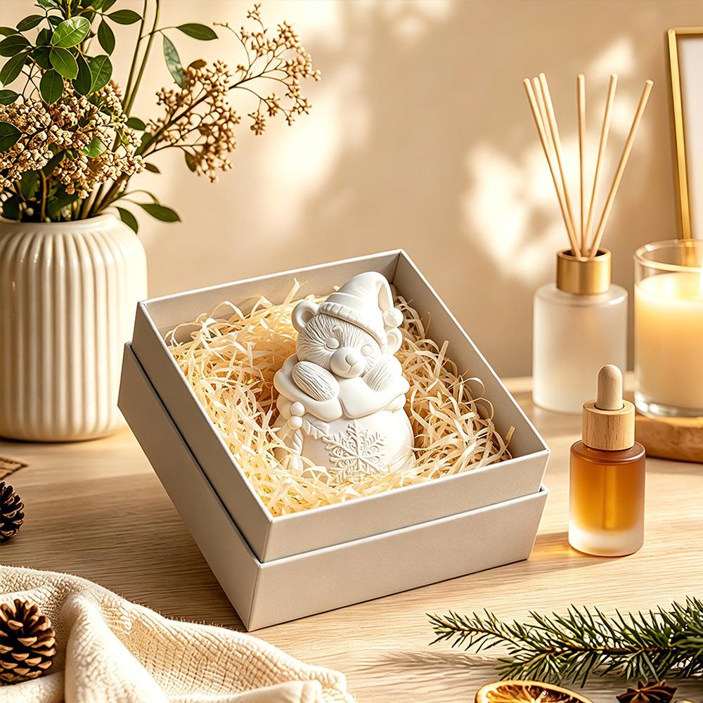 Christmas Animal 3D Silicone Mold Food-Grade for Plaster Aromatherapy Resin DIY Craft Christmas