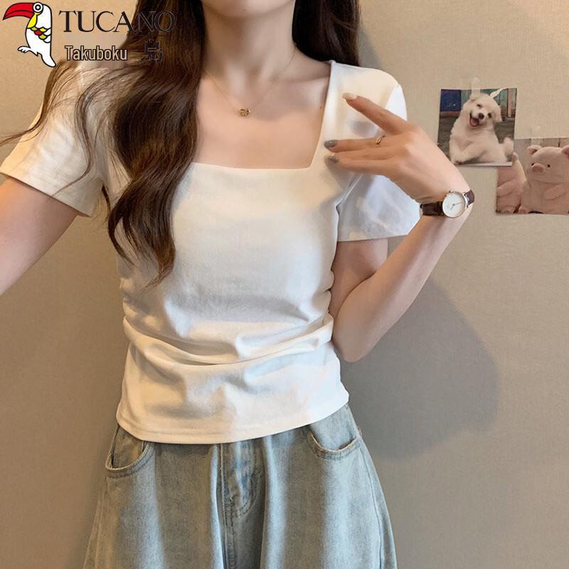 Woodpecker Women s Square Neck Short Sleeve T-Shirt L