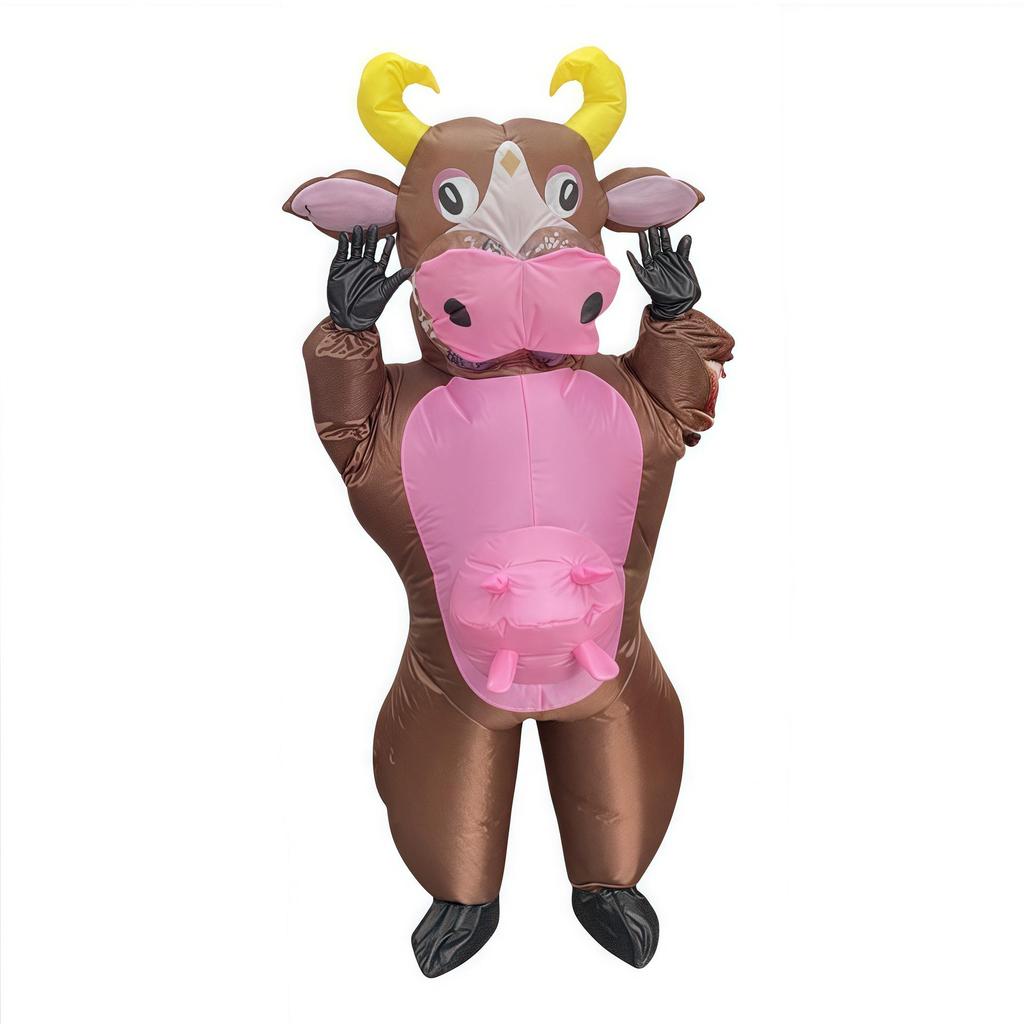Disfraz de Mascota Inflable de Vaca para Festival de Halloween - Cosplay Creativo y Accesorios para Fotos