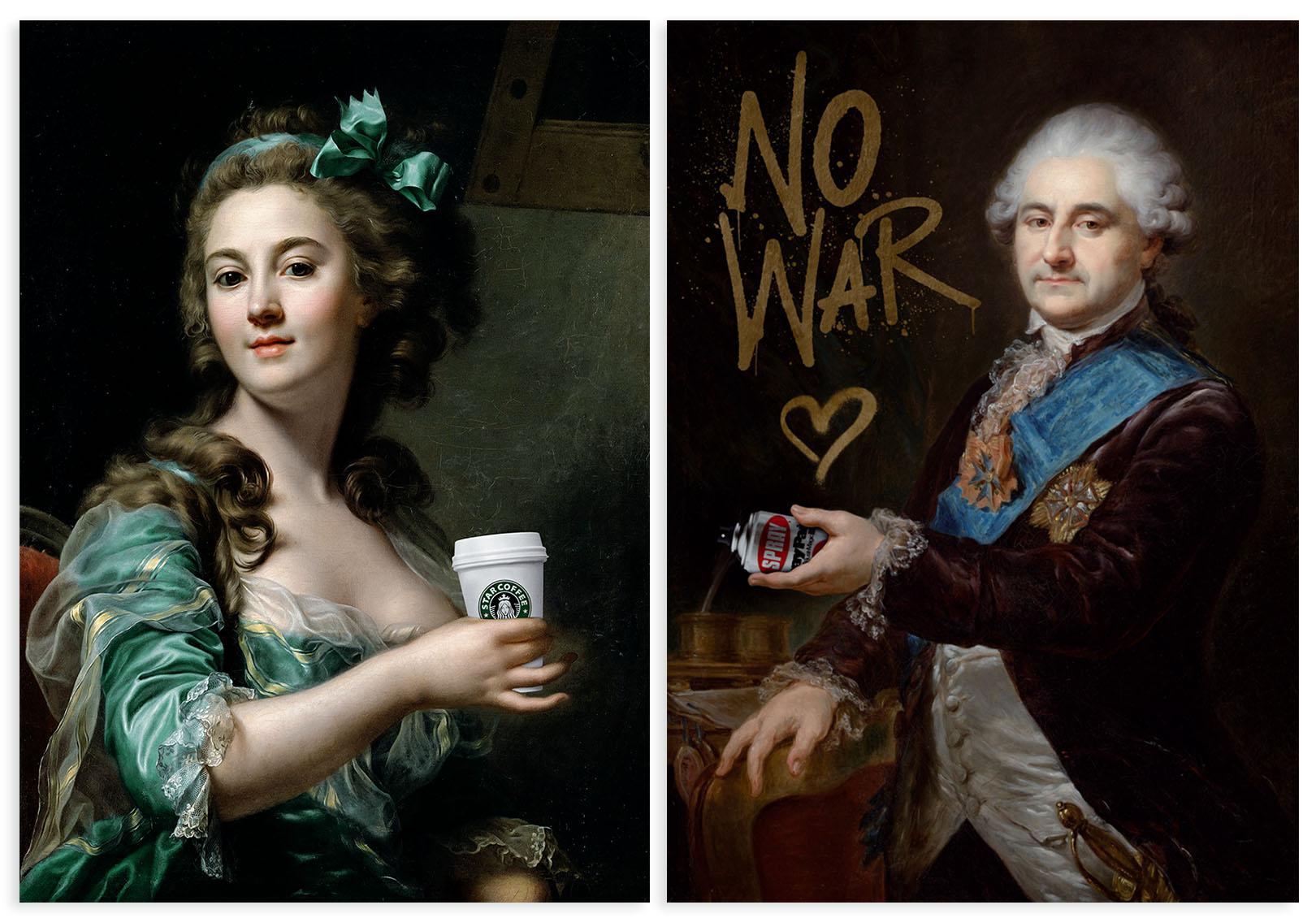 

Zestaw dwóch plakatów portrety obrazy 21x29,7 cm A4