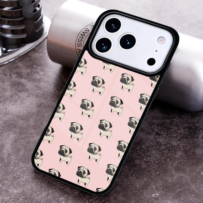 Pug Dog Soft Phone Case for iPhone 17 16 15 Pro Max Air 14 13 12 11 Plus Shockproof Capa Cover