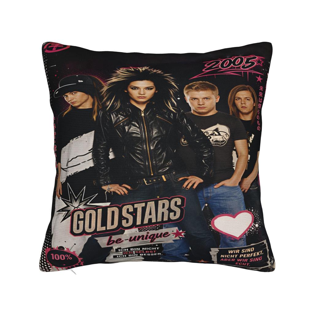 Pillow Case Tokio Hotel Bill Tom Kaulitz Square Pillow Cover For Sofa Couch Bed Living Room Vintage Pillowcases