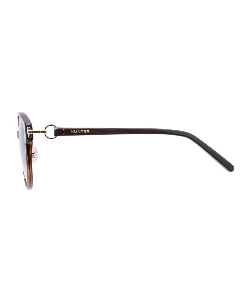 Heonteoaiweeo [Woman] Front And Temple Jewelry Connect Sunglasses - Brown Htb14