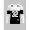 Patchwork Number 32 Letter Star Print Long Sleeve T-Shirt, American Sporty Casual Top