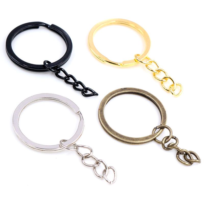 20pcs 25mm 28mm 30mm Rings Keychain Key Ring Chain Multi-colors Round DIY Jewelry Making Accessories Findings