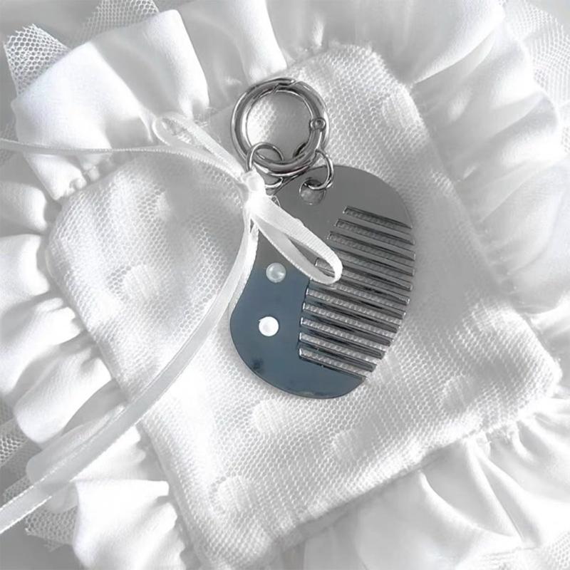 Bowknot Comb Accessory Keychain For Styling And Bag Charm Portable Keyring Decoration Handbag Accessory