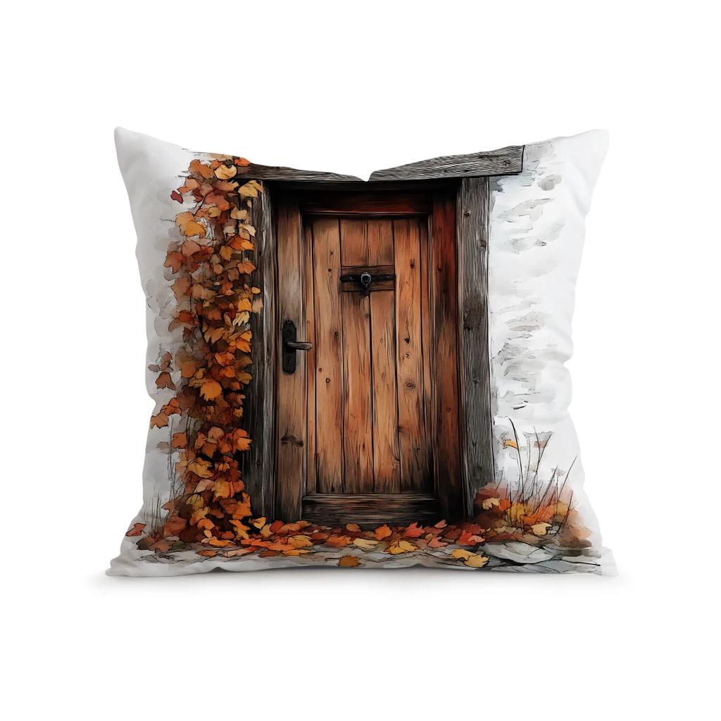 Autumn Theme Pillowcase Cushions 100% Polyester 45X45Cm Throw Pillow Cover Sofa Chair Cushion Cover Pillowslip Home Decor