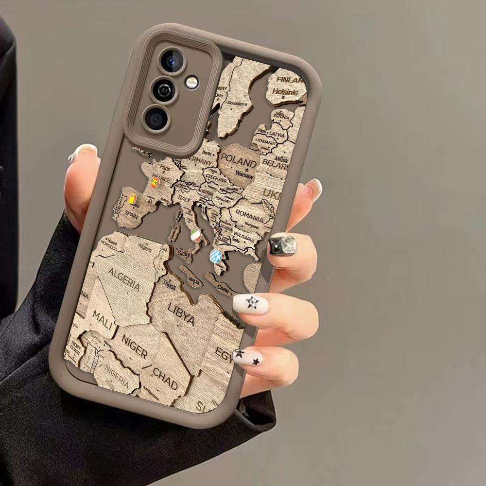 Planes World Map Travel Phone Case For Samsung Galaxy S26 S25 S24 S23 S22 S21 FE S20 ULTRA PLUS TPU Case Funda Shell Capa Cover