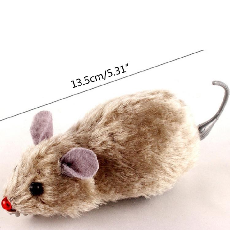Niedlicher interaktiver Katzen-Plüschtier-Maus-Tier-Uhrwerk-Federaufzug-Laufspielzeug