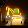 Neon Sign Construction Excavator Vehicles LED Neon Light USB Powered Wall Decor