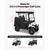 SucceBuy Golf Cart Cover Visible Full-Enclosure 2&2+2;2+2/4 Seater Waterproof Oxford PVC Coating Windproof Hook Fits Most Carts
