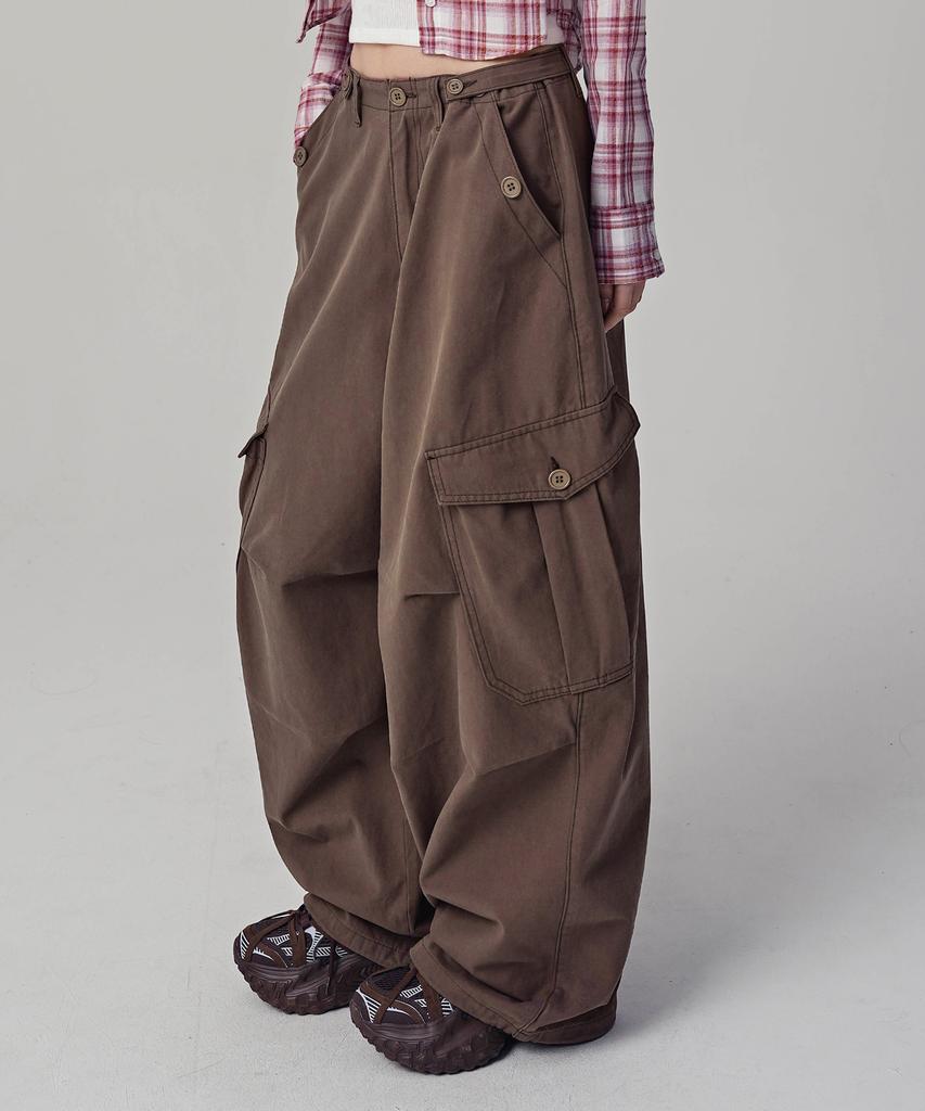 AVANDRESS Enter Wide Cargo Cotton Pants - 6Col (A Type)
