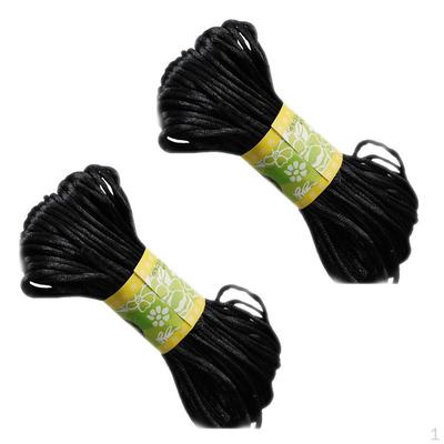 2 Pieces Satin Nylon Cord String Knot Braiding Knitting Rope Thread