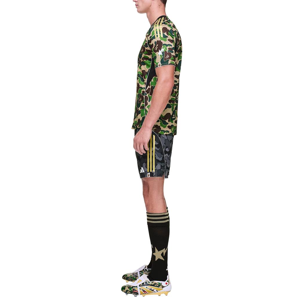 Adidas X A Bathing Ape Collaboration FW25 FB Logo Letter Three Stripes Sports Shorts Unisex Shorts KB2204