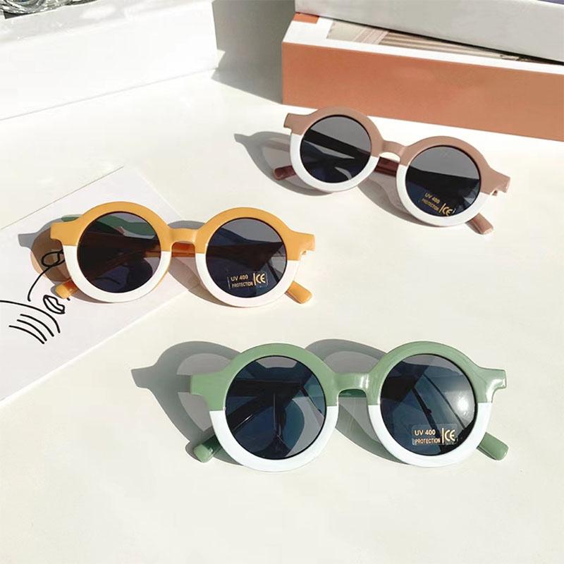 Neue Kleine Fassung Runde Kinder Sonnenbrille Mädchen Sommer Mode Sonnenbrillen Niedliche Baby Sonnenblende Brillen UV400