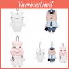 Adorable New Japanese Style Plush White Tiger Black Tiger And Bunny Doctor Stuffed Toy Keychain
