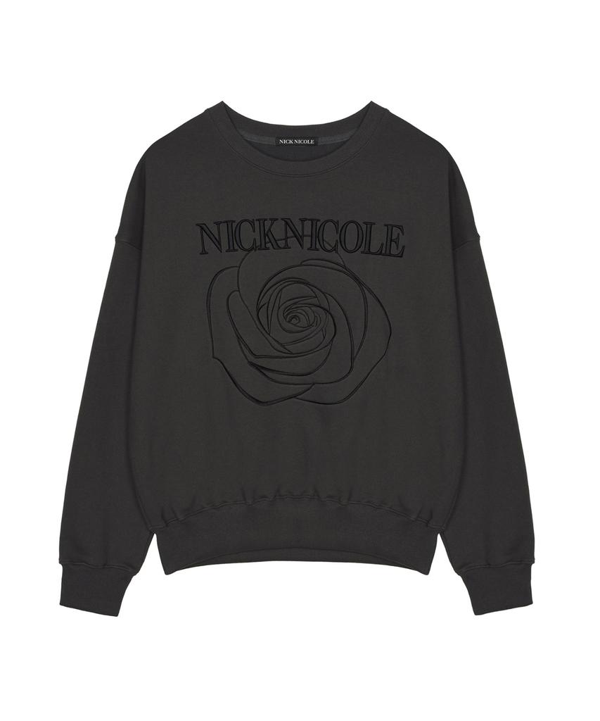 Nigaennikol Volume Nicole Rose Sweatshirt_Charcoal Black