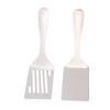 2 Pack Stainless Steel Spatulas Set Barbecue Slotted Turner Cooking Utensils for Kitchen Camping Grilling Frying