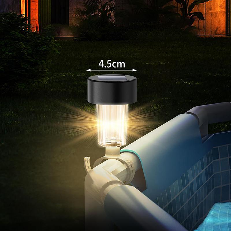 

1/6 шт. Светодиодный солнечный светильник Огни для бассейна Водонепроницаемые солнечные светильники Наружный светильник для украшения двора, забора, сада, бассейна 1PC