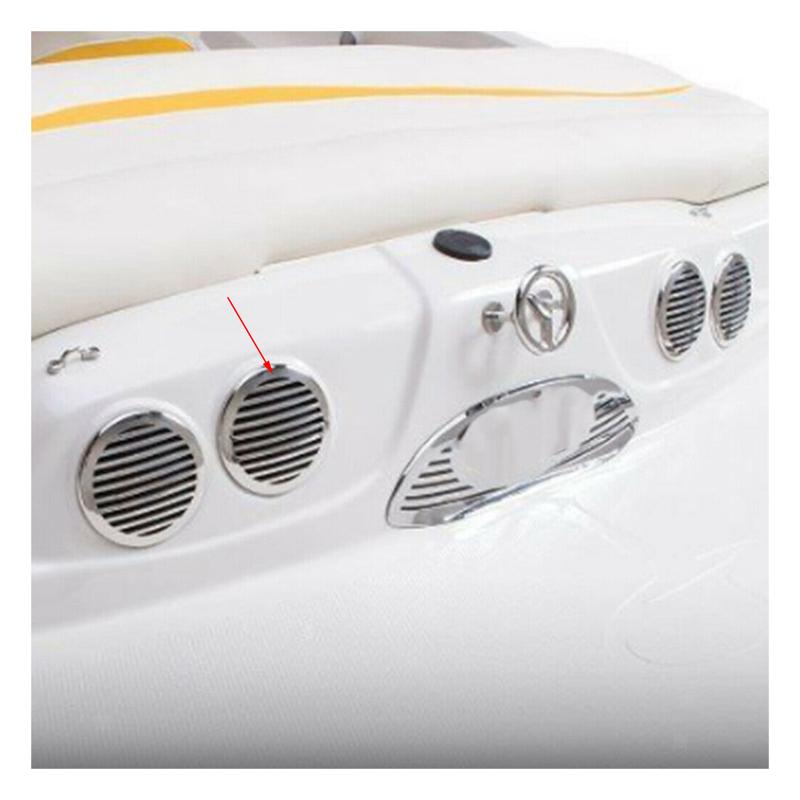 2Pcs/Set 3.5" Chrome Round Air Flow Vent 316 Stainless Steel 81932SS-HP fit for RV Camper Boat Yacht Sailingboat Marine