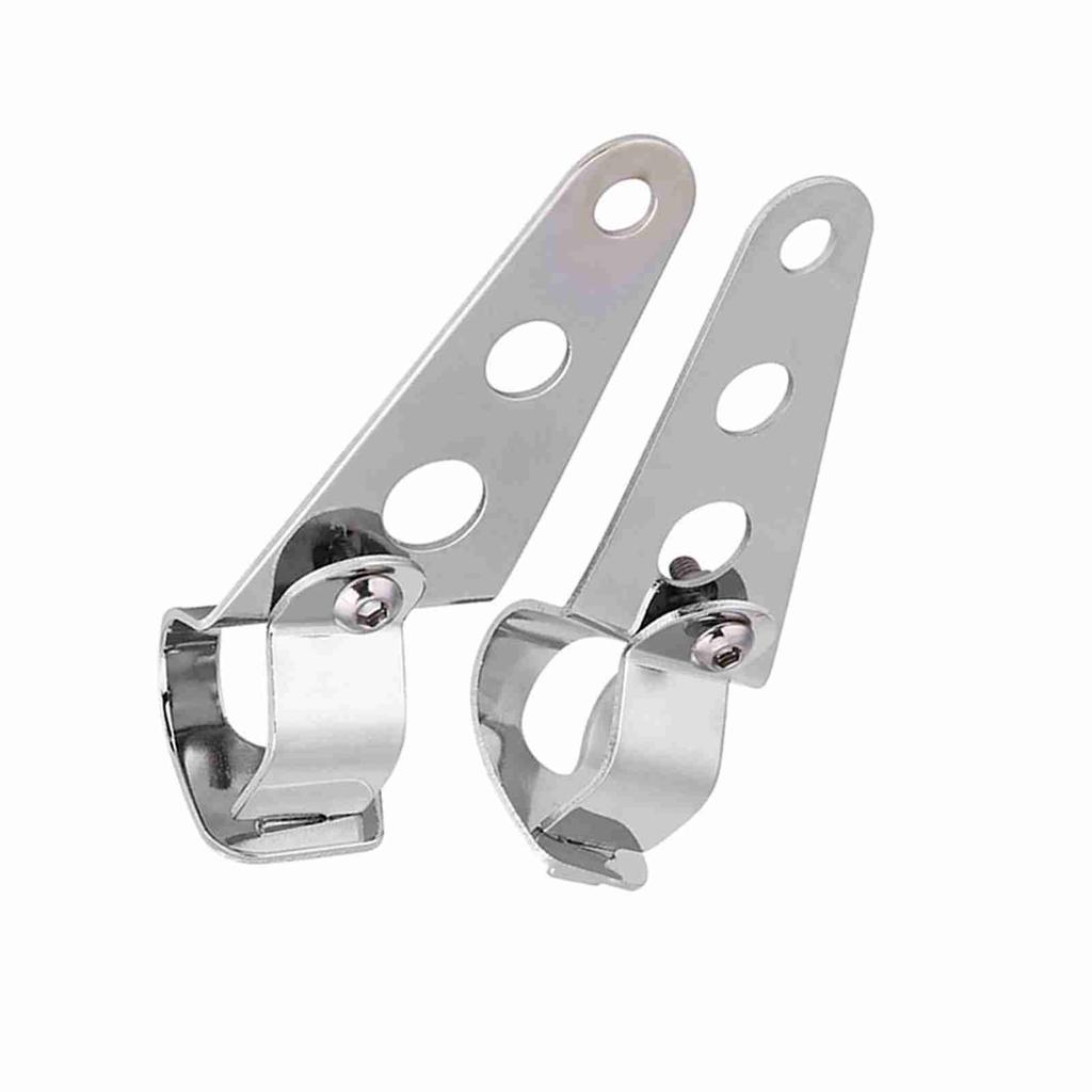 2pcs Motorcycle Headlight Mount Brackets Fork Racer 28mm-34mm Fit for (Black)