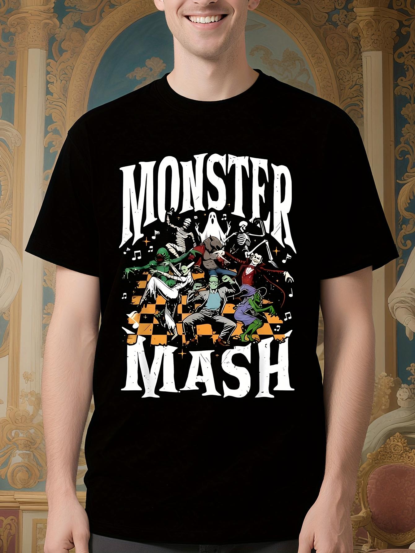 Mash Retro Halloween Funny Monster Spooky Graphic Tshirt ... XXXXL