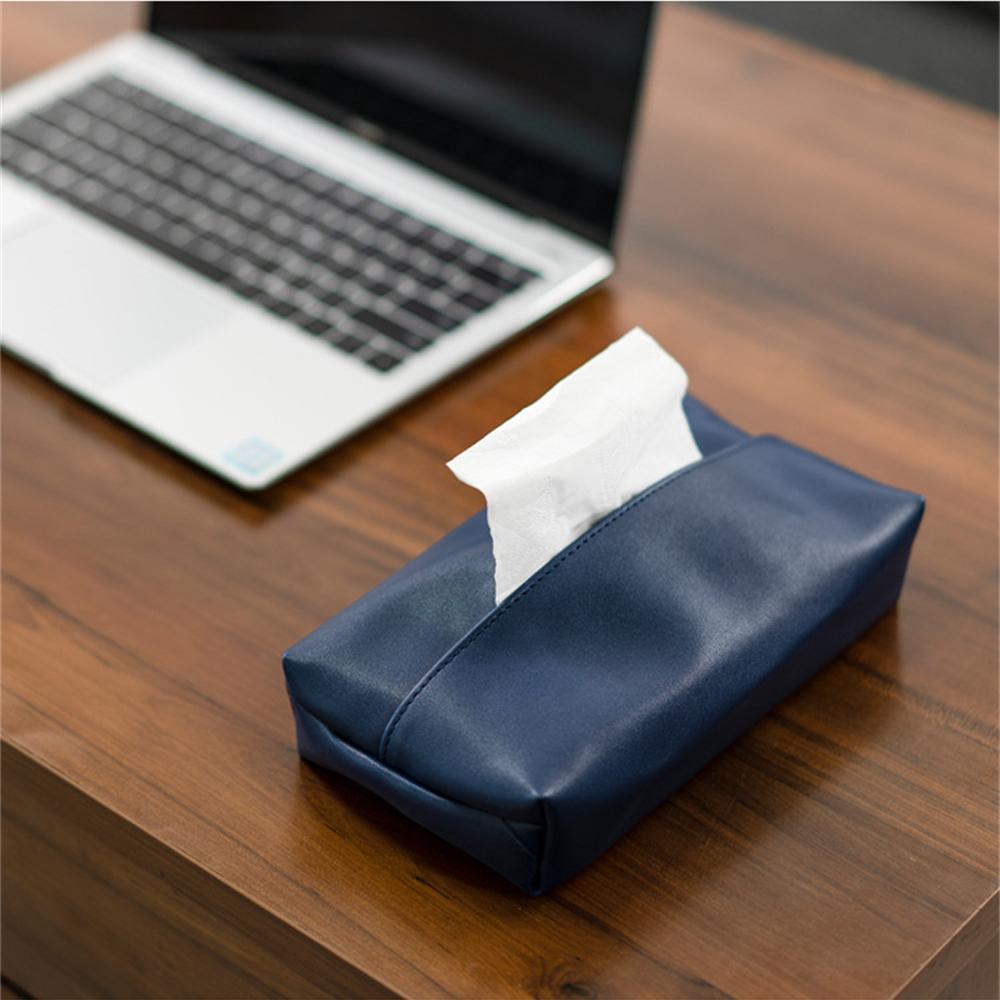 Car Tissue Container PU LeatherTissue Box Cover Multifunctional Desktop Drawer Napkin Holder Household Bathroom Organizadores