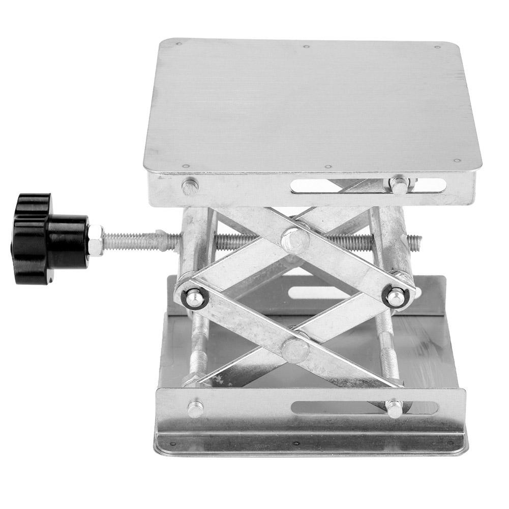 Stainless Steel Laboratory Lifting Platform Stand Scissor Rack 100*100*160mm (Black Handle)