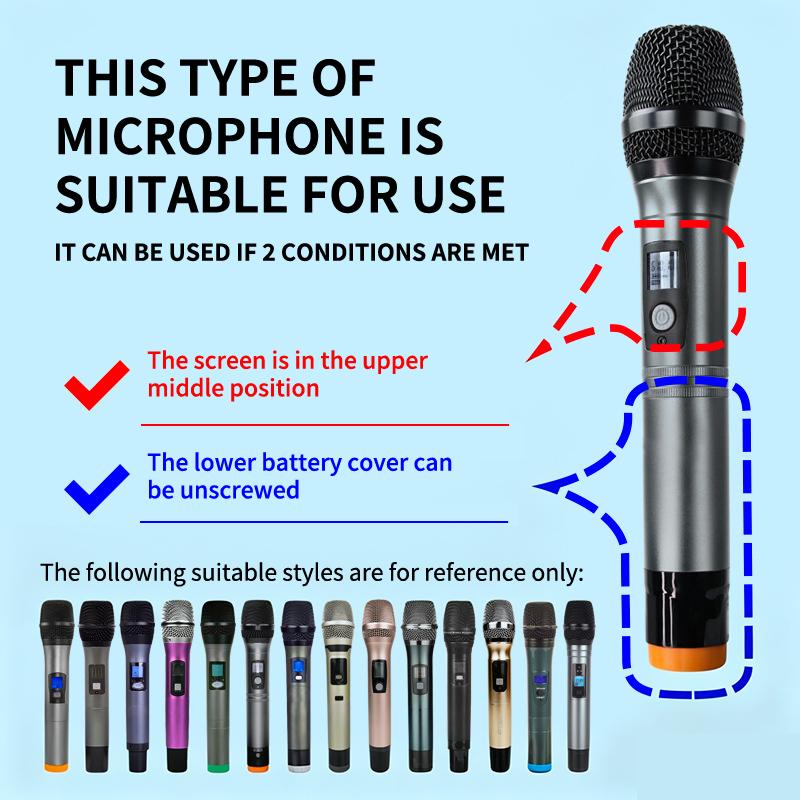 1 Set Rubber Handle Cover Wireless Microphones Handle Sleeve For Ktv Singers Rubber Antidrop Protective Cover