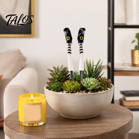 Talos 1 Pair Witch Legs Planter Decorations, Plastic Leg Insert Ornaments, Halloween Flower Pot Decoration for Outdoor Indoor Potted Plants