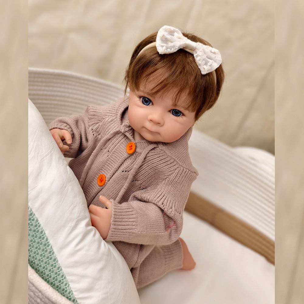 48cm Reborn Baby Girl Doll Bettie Lifelike Full Silicone Body Newborn Doll Can Take Bath Handmade 3D Painting Skin Rebirth Dolls for Kids Playmate Toy