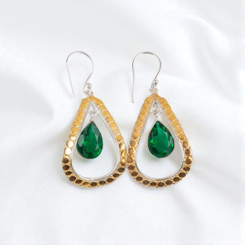 

Chrome Diopside Gemstone 925 Sterling Silver Jewelry Handcrafted Earrings 2.27 EE-82-13