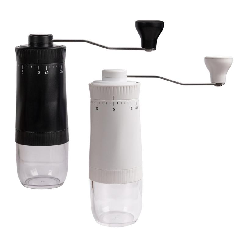 Delicate Manual Coffee Bean Grinders 40 Accuracy Grinding Level Ergonomic Handle Durable ABS Nonrust Steel For Home Office Camping