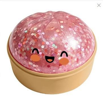 New Glitter Steamed Stuffed Bun Simulation Steamed Stuffed Bun Squeezable Toy With Steamer For Stress Relief