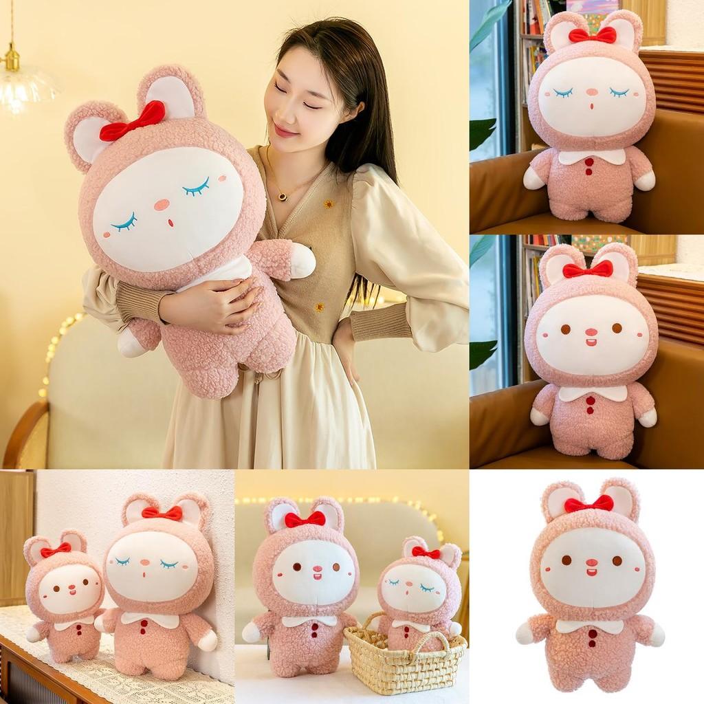 Bunny Cute Cartoon Plush Toy Bow Adorable Stuffed Doll Girls Gift Birthday