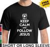 Religious Christian Keep And Calm Follow Jesus Saves Bible Worship Men's T Shirt