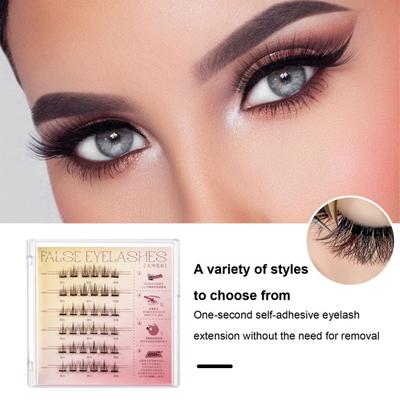 Kleberfreie falsche Wimpern, einfache Anwendung, natürlicher Look, wiederverwendbar, selbstklebend, künstliche Wimpern, Damen-Zubehör